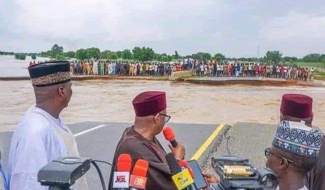 Heavy Flood: Kano-Maiduguri highway Divided in Bauchi, Motorists stranded