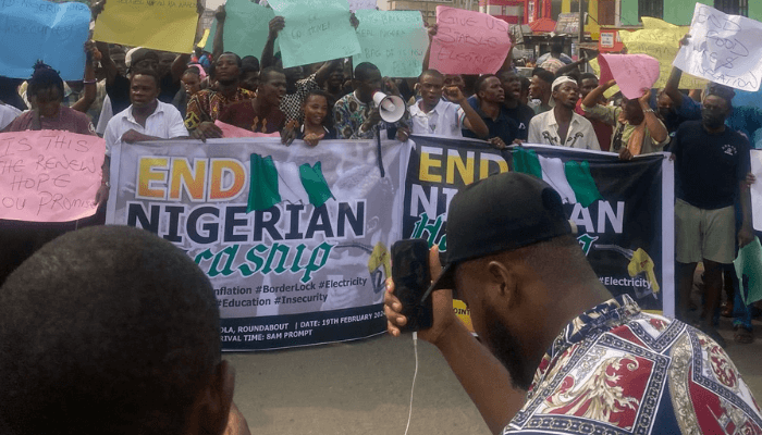 Protest Erupts In Ibadan As Youths Block Roads Over Economic Hardships In Nigeria