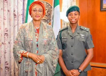 1st Nigerian Female British Military Academy Graduate Received By The First Lady In Abuja