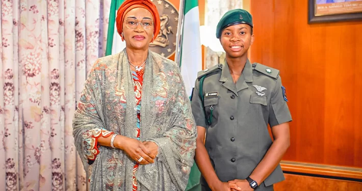 1st Nigerian Female British Military Academy Graduate Received By The First Lady In Abuja