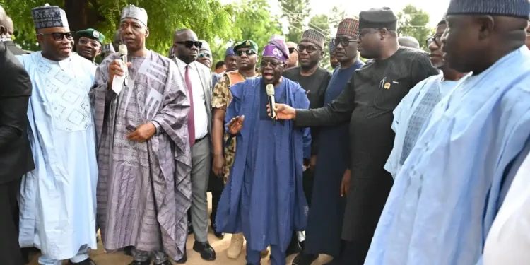 PRESIDENT TINUBU VISIT BORNO, PROMISES FG INTERVENTION
