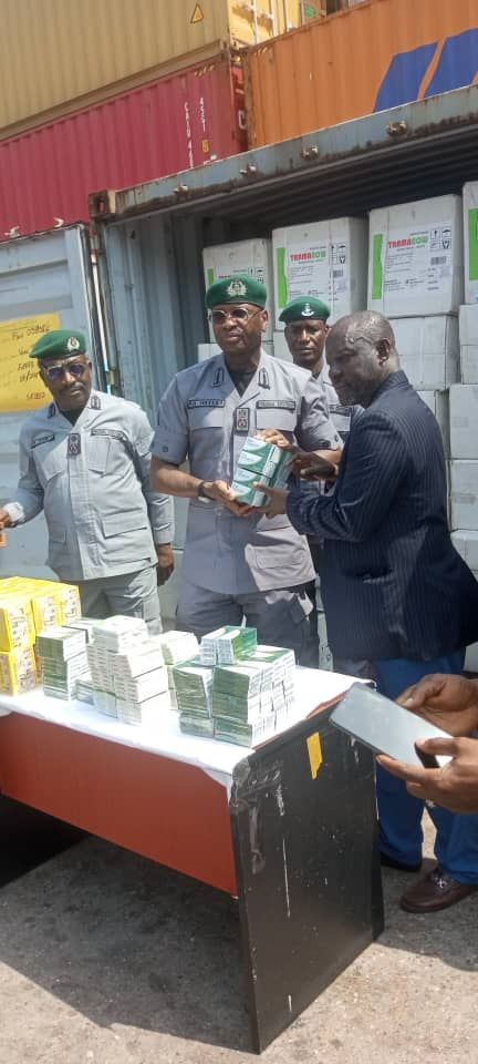 Compt Onyeka Hands Over Three Containers Of Expired Drugs To NAFDAC